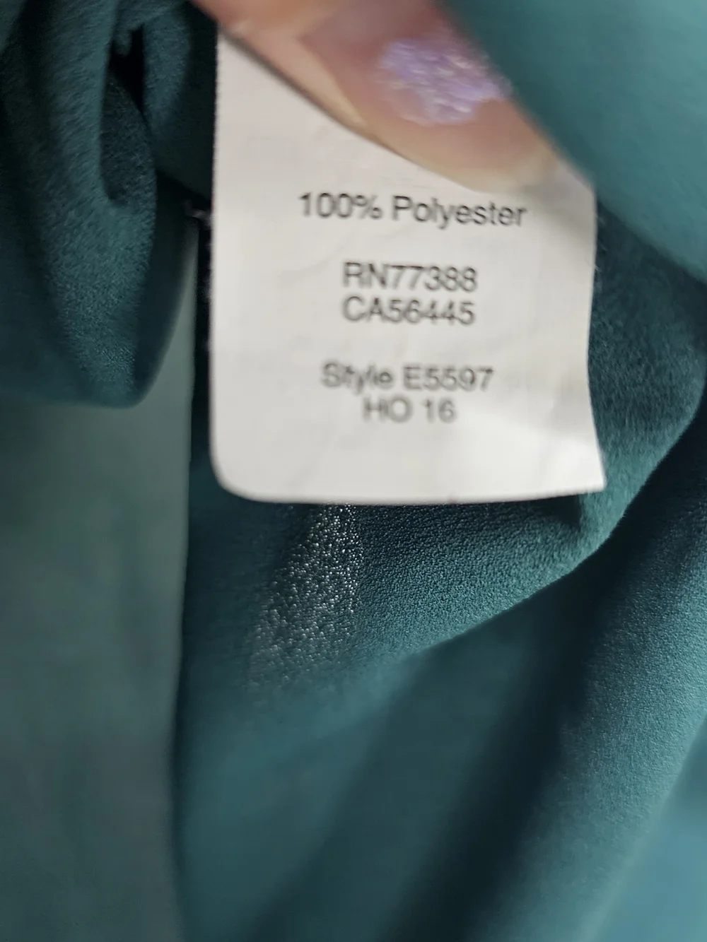 J.Crew Pintuck Blouse XL Dark Teal Hidden Button Long Sleeve Career Top